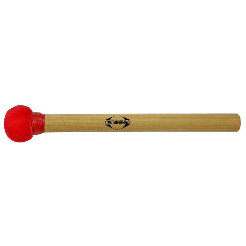 Mailloche de surdo bois 30cm (3°) - Rouge